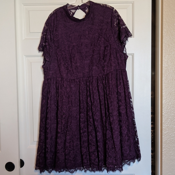 purple dress size 24